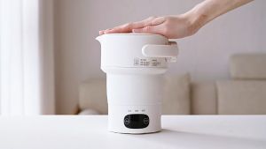 Olayks Foldable Electric Kettle Stainless Steel Heating Plate Mini Travel Kettle Folding Kettle Multifunction Kettle 600ml 折叠电热水壶 旅行烧水壶 多功能热水壶 宿舍烧水壶