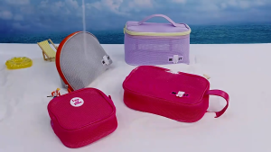 FOCANO Dopamine Color Mesh Makeup Bag Large Capacity Travel Organizer Perfect for Storing Cosmetics and Accessories Stylish and Functional.