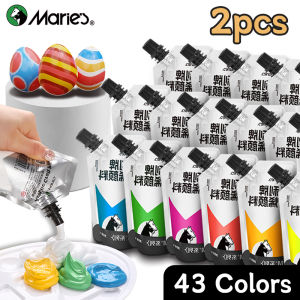 43 Colors Maries 2pcs Acrylic Paints Set for Adults100ml/3.38oz for EggCanvasCraftsWoodGlassRock in Hallowen