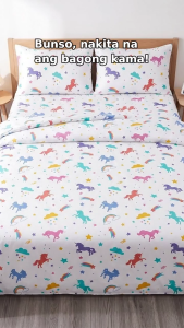 Unicorn Dream Land FULL GARTER BEDSHEET WITH 2 PILLOWCASE 100% Premium Canadian Cotton Affordable