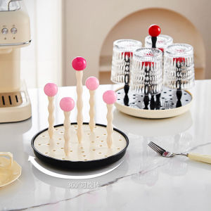 Creative Cup Holder Storage Rack Rotatable Hanging Drain Design for Living Room Tea Table Baby Milk Bottle And Cup Organizer