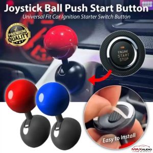 Joystick Ball Engine Push Start Stop Button Universal Fit Car Ignition Starter Switch Sticker Cover