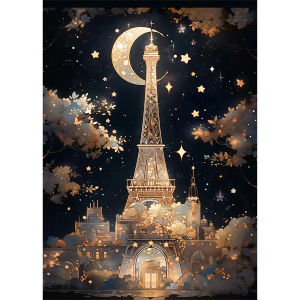 500 1000 1200 2000pcs Jigsaw Puzzle Eiffel Tower Night Scene Paris Cityscape France Landmark For Adults Family Fun Brain Teaser