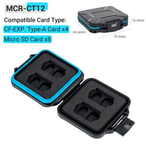 JJC | JJC Portable CFexpress Type A Card Case Holder Water-Resistant Micro SD Storage Organizer for 4 CFexpress Type A Card 8 Micro SD