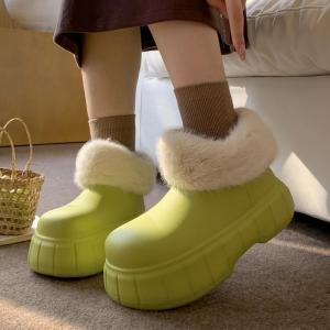 Giày Cao Gót Đế Dày Đế Cao Su Chống Thấm Nước Cho Nữ Mùa Đông 2025 Giày Đế Cao Su Chống Trượt Giày Lười Đế Cao Su Đế Dày