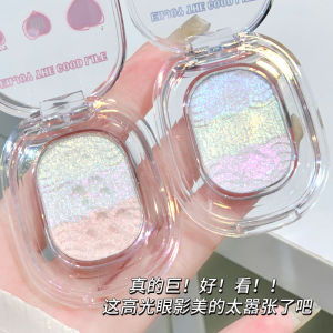 XIXI Potatoes Mud Gradient Highlighter Eye Shadow Palette Explosive Sparkle Ultra Brightening Crystal Purple Dragon Color Changing
