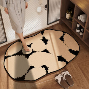Silica Mud Bathroom Mat Water Absorbent Fast Drying Anti Slip Irregular Shape