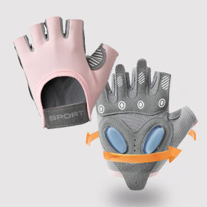 Womens Half Finger Fitness Gloves Anti Slip Anti Cocoon Breathable Workout Gloves for Gym Cycling Weight Lifting Jump Rope Exer