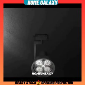 (HOT) Lampu Trek Black/White Track Light Par30 Housing E27 Holder PAR30 LED Bulb 35W Mentol