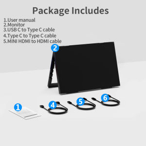 15.6-Inch Portable monitor Dual-screen stand aluminum case 2.5K 2560 * 1440 IPS Compatible with Tiptop PS4/5 Swicth Xbox