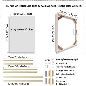 Khung Tranh Treo Tường Bằng Vải Bố Khung Gỗ Phong Cách Hiện Đại Hình Chữ Nhật Khung Ảnh Tranh Kim Cương 50x70 60x90 80x120 Cm Đóng Gói Từng Chiếc