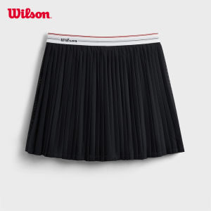 Wilson Summer Ladies LIMITLESS Tennis Skirt Sports Knitted Mini Skirt Net Folding Design Gym Fitness Running Skirt