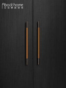 Top Layer Genuine Leather Cabinet Drawer Pulls Handles Modern Luxury Italian Design Home Furniture Accessories