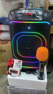 Brodu BTS-2285 Bluetooth Speaker Karaoke Speaker FlashLight HighQuality Subwoofer with wireless Mic