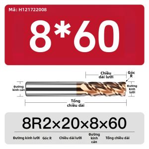 HUHAO | Dao Phay CNC Thép Không Gỉ 55 Độ 4 Rãnh