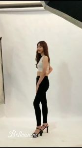 Bellvanya-Celana Higwaist Pensil Wanita Hitam Pekat Celana Jeans Strech Wanita