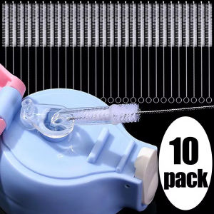 10ชิ้นไนลอนท่อขวดชุดแปรงทำความสะอาดหลอดดื่มฟางซักผ้าขนแปรงด้ามยาวแปรงทำความสะอาดถ้วยเด็ก