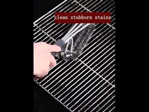 BBQ Grill Barbecue Cleaning Brush Scraper Stainless Steel Manual Cooking Tools Barbeque Grill Accessories Outdoor Kitchen Gadets