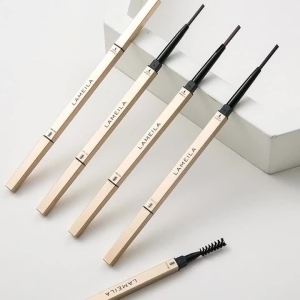 5 Colors with Brush Double Head Eyebrow Pencil Waterproof Smooth Precise Eyebrow Stick Lasting Eyebrow Tattoo Pencil Cosmetics