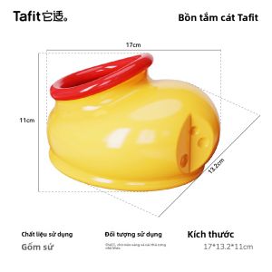 Tafit | Bồn Tắm Cát Chống Bắn Urine cho Hamster và Hamster Vàng