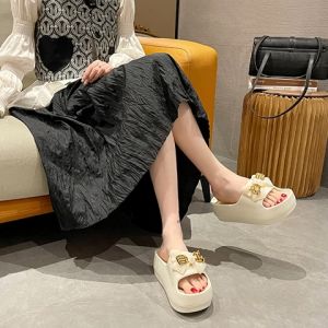 QXshop ปังมากพี่จี้ รองเท้า สวมรองรับน้ำหนัก ด้านหน้าแต่งโบว์สวย ลุคไหนก็จึ้ง ทำให้ผู้หญิงดูสวยจมูก