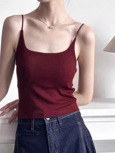 Áo Ba Lỗ Lót Lông Cừu Đỏ Ankela Dành Cho Nữ Áo Sơ Mi Mùa Thu Đông Mới Áo Khoác Ngoài Một Mảnh Áo Lót Giữ Nhiệt