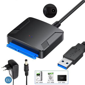 USB 3.0 to SATA III Hard Drive Adapter Cable External Hard Drive Connector for 2.5"/3.5" HDD/SSD Converter 5Gbps Converter