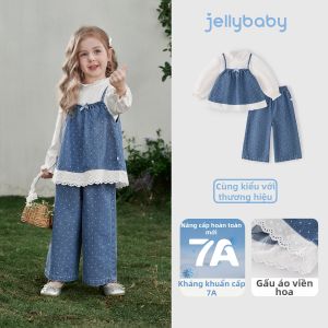 Jelly Baby | Bộ Đồ Cho Bé Gái Mùa Thu Kiểu Dây Ren Pháp