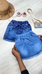 Rok jeans pendek anak rawis bawahan rok anak perempuan 9bulan-10tahun
