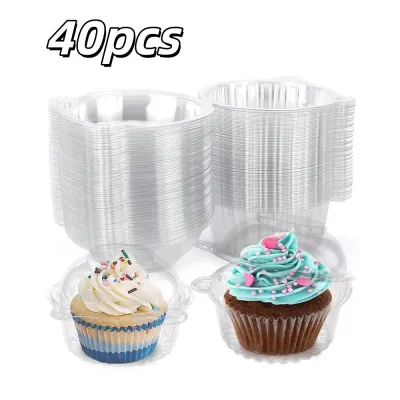20/40 Chiếc Hộp Đựng Bánh Cupcake Hộp Đựng Bánh Dùng Một Lần Cho Đám Cưới Bánh Muffin Tiệc Món Tráng Miệng Tiệc Dã Ngoại Giáng Sinh - Đồ Dùng Tiệc Bằng Nhựa