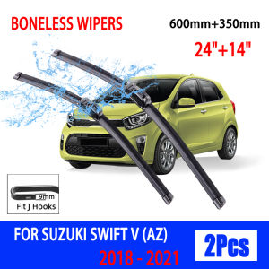 For Kia Picanto MK3 2018 - 2021  Car Front Wiper U-type Soft Rubber Boneless Wiper HD Quiet Durable Automotive Wiper  24"+14"