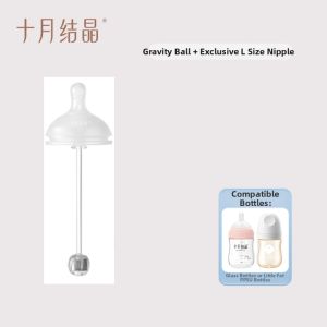 SHI YUE JIE JING | Newborn Friendly Glass PPSU Bottle With Silicone Teat Gravity Ball