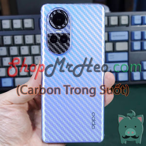 Dán Skin Mặt Sau Lưng Full Viền Oppo Reno10 (Carbon Hình Hộp Nhám Vân Da Nhôm Xước)