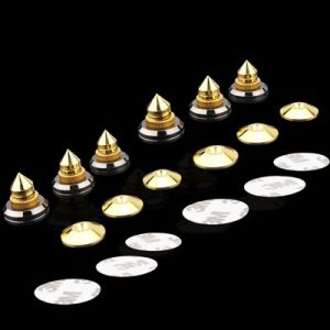 Pure Copper Gold-Plated Fever Speaker Sound Rack Shock Absorbing Spikes Spike Feet Foot Pad Speaker Spike Feet Amplifier Spike Feet with 3M Glue