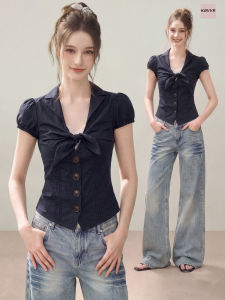 KBVVR | Slimming Waist-accentuated Puff Sleeve Blouse