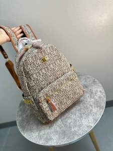 Balo thời trang đi học QC size 32x38 màu xám viền nâu