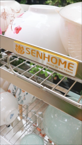 Kệ chén đa năng inox 304 Senhome kệ úp chén bát để bồn rửa chén
