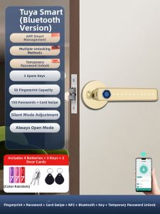 FALEISTON | Fingerprint Electronic Smart Lock for Wooden Doors