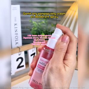 GMEELAN Sakura Gluta Deodorant Spray Go Fresh Extra Brightening Quick Drying More Effectively Deodorizing Rapid Antiperspirant Brighten up Underarms Sterilization and Flavor Inhibition