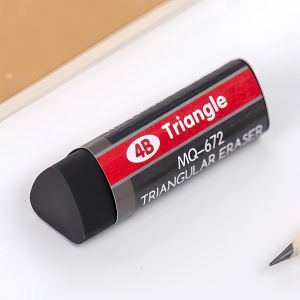 2pcs New Style 4B Rubber Erasers Soft and Clean Triangular Eraser Black and White Pencil Eraser for Students Examinations Pain