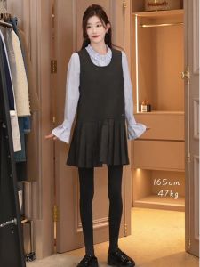 Váy Không Tay Dona Dành Cho Nữ Mùa Xuân Phong Cách Pháp Ngọt Ngào Giảm Tuổi Váy Xếp Lớp Độc Đáo Hương Thơm Nhỏ