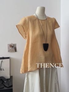 VKSOD | Korean Style Pure Color Short Sleeve Shirt Womens Summer High Waist Loose Wide Leg Pants Two Piece Set Round Neck Long Pants