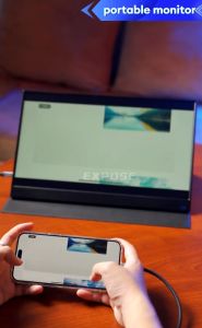 EXPOSE 11.6 inches Portable Monitor for Laptop 1080P FHD 103% sRGB IPS Extension Screen Monitor with TapeC HDMI Connection