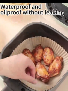 100Pcs Air Fryer Paper Liner 16cm For 3-5L Kertas Airfryer Disposable Non-Stick Parchment Paper Mat