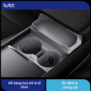 BJBT Silicone Điều Khiển Trung Tâm Lưu Trữ Đồ Cho Tesla Model 3/Y/YL Juniper Nội Thất Nước Cốc Chặn Đa Năng Phụ Kiện Ô Tô