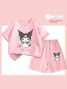Kuromi Girls Summer Short Sleeve Outfit