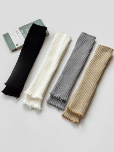 4 Pairs  Keep warm and protect against the cold Solid color Knitted leg warmers