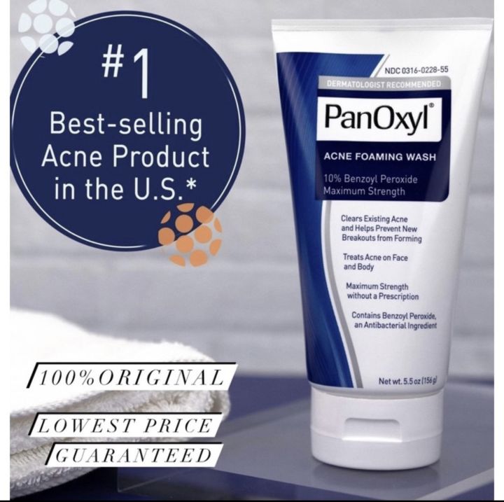 Panoxyl Acne Foaming Wash Benzoyl Peroxide 10 Maximum Strength 5 5