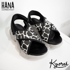 Kyoree Kuro Sepatu Sandal / Sandal Semi Outdoor Wanita - Sandal Printing (Sandal Gunung)