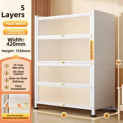 Dust-proof Bookshelf With Door Storage Cabinet